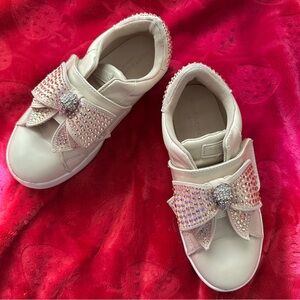 KURT GEIGER LONDON crystal bow sneakers